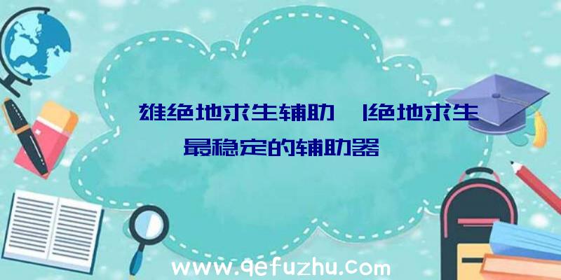 「枭雄绝地求生辅助」|绝地求生最稳定的辅助器